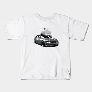 Dark Gray F30 Saloon Mountains Kids T-Shirt